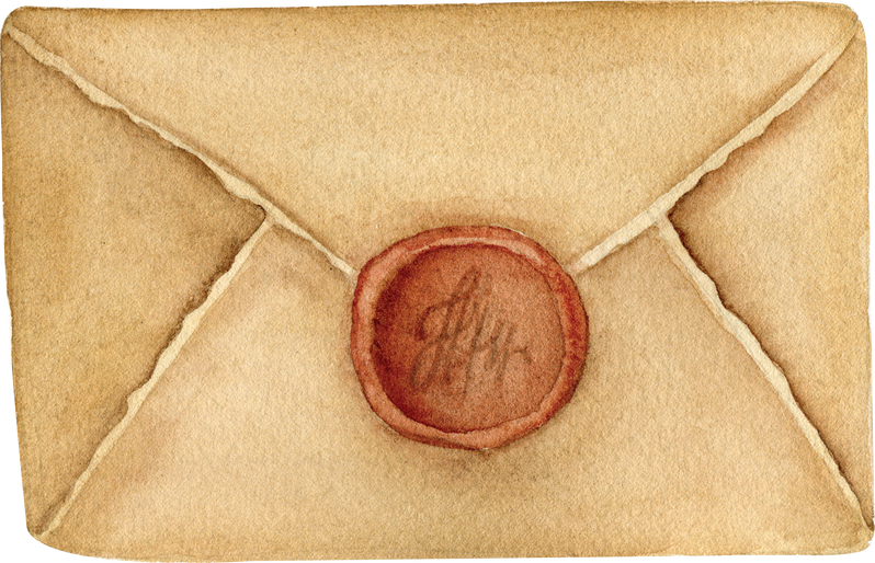 Vintage watercolor envelope