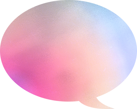 Holographic Sticker Speech Bubble